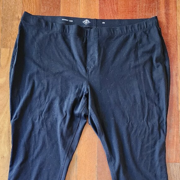St. John's Bay Black Stretch Leggings Plus Size 3X - Picture 4 of 12